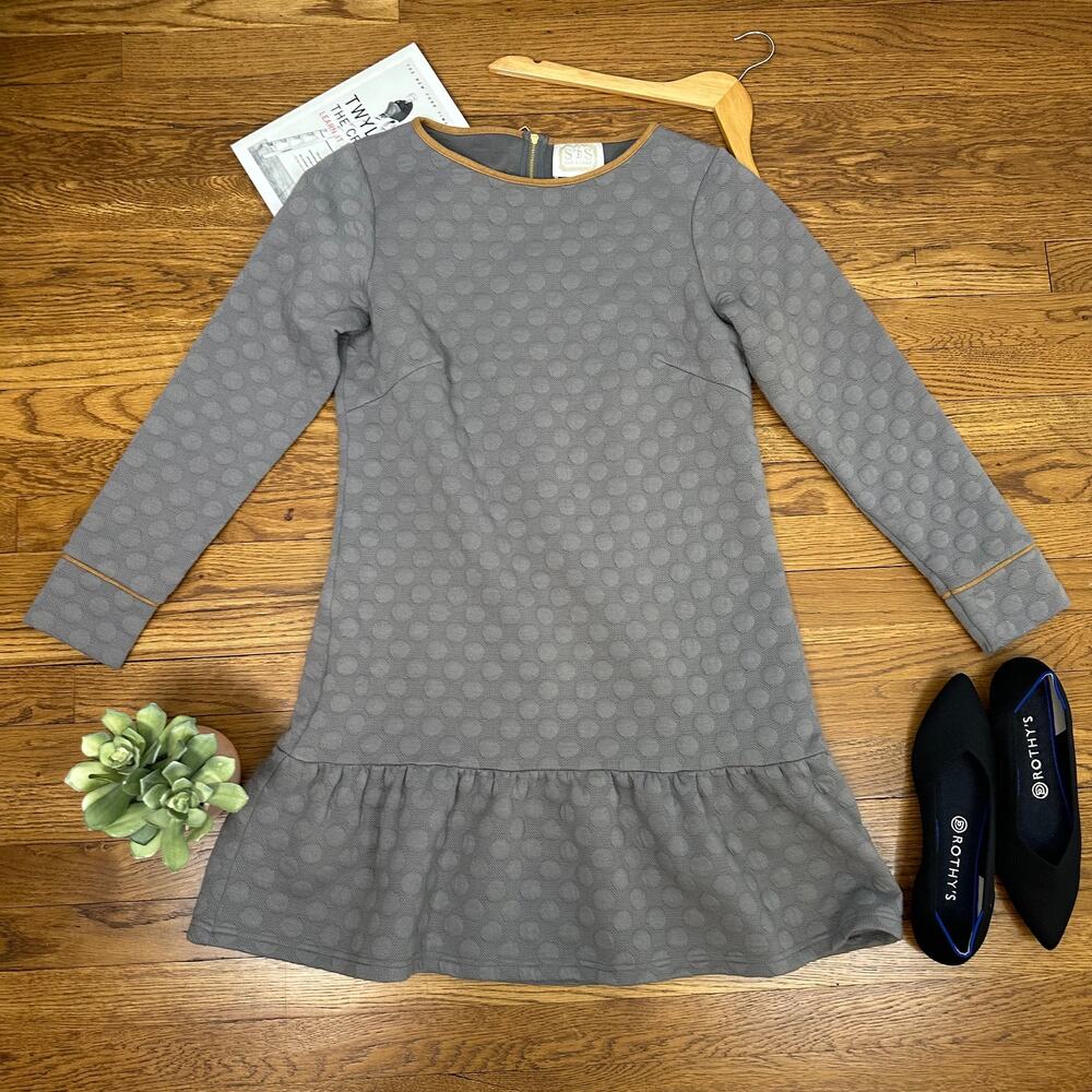 Sail to Sable Gray Tunic Long Sleeve Knitted Dress